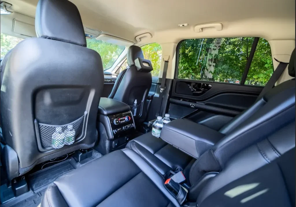 Inside of SUV car